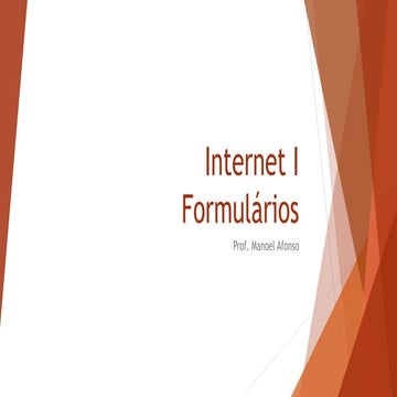 Internet I - Aula 06 - Formulários