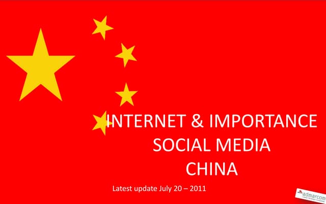 Internet &amp; Importance Social Media China Q3 2011