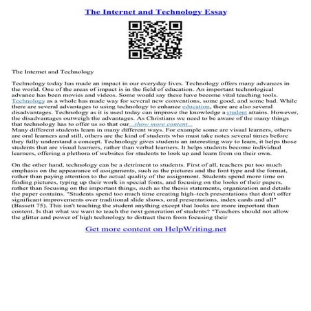Internet In Education Essay