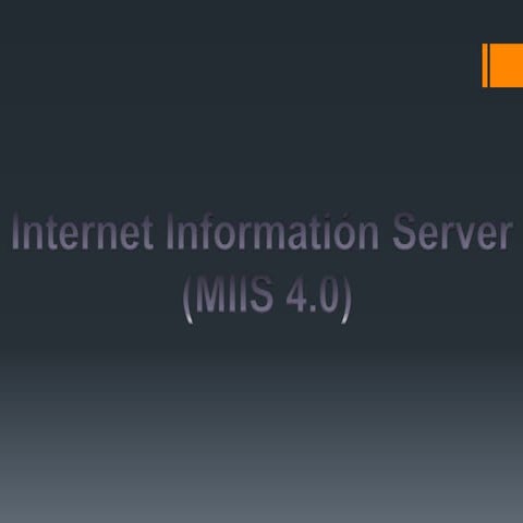 Internet information services(iis) | PPTX