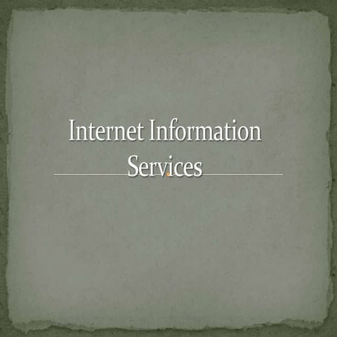Internet Information Services