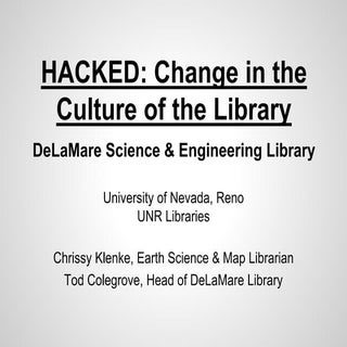 HACKED: Change in the Culture of th...