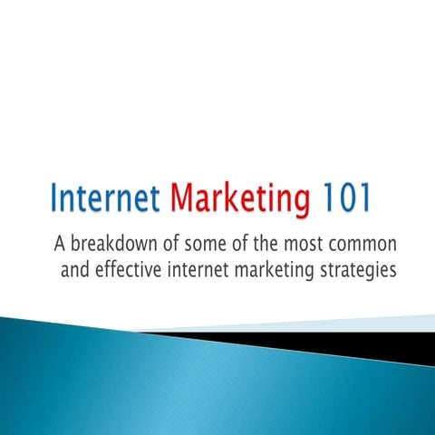 Internet marketing 101