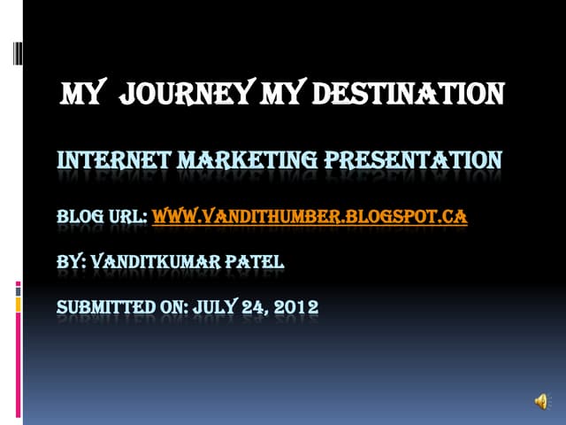 Internet marketing presentation