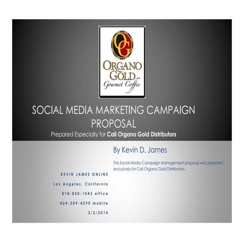 Branded Facebook Advertising Proposal for Organo Gold