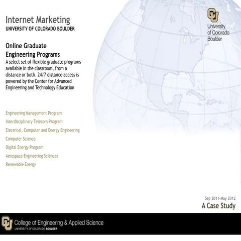 Internet Marketing Campaign Sample: Graduate Distance Engineering Education