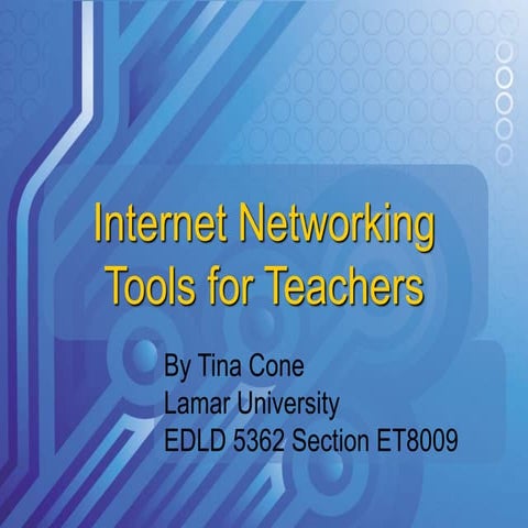 Internet networking tools for teachers