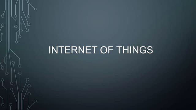 Internet of things