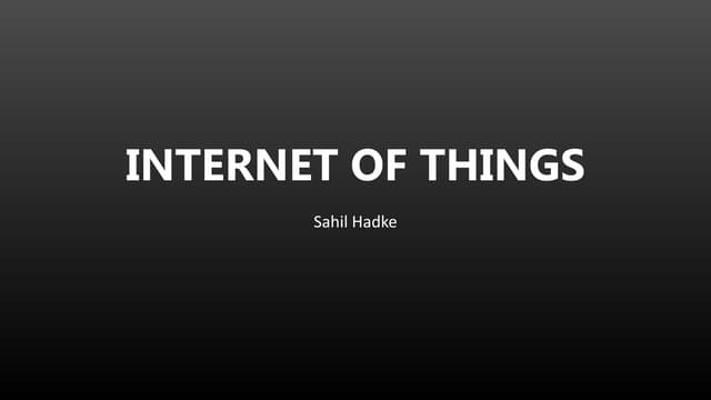 Internet of things