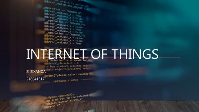 Internet of things