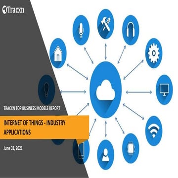 Tracxn - Internet Of Things - Industry Applications - Top Business Models - J...