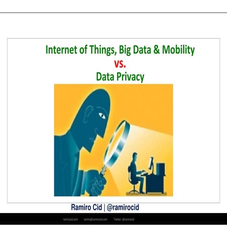 Internet of things, big data & mobility vs privacy