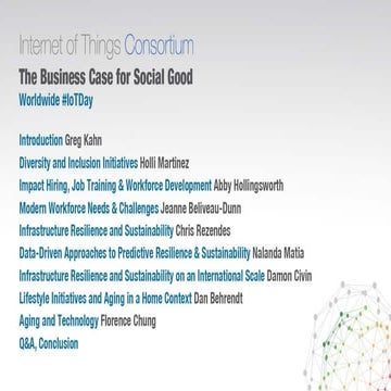 Internet of Things Consortium - IoT Day Webinar for Social Good