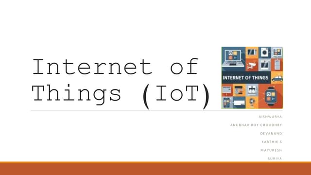 Internet of things (IOT) | Future Trends