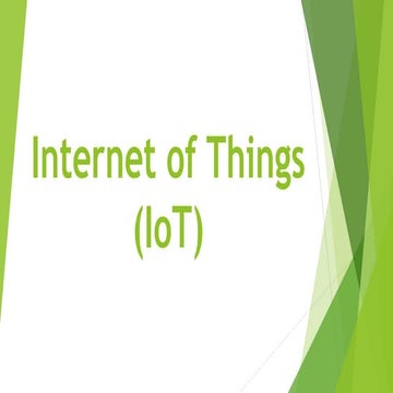 Internet of things (Iot) | PPT