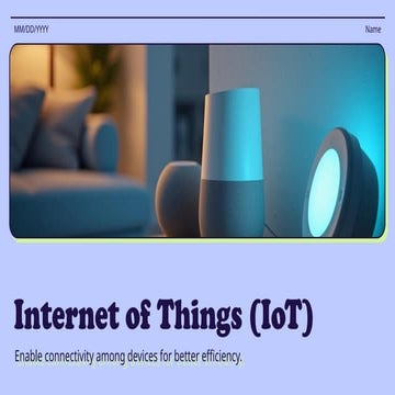 Internet of Things (IoT) for making presentation on engeneering students