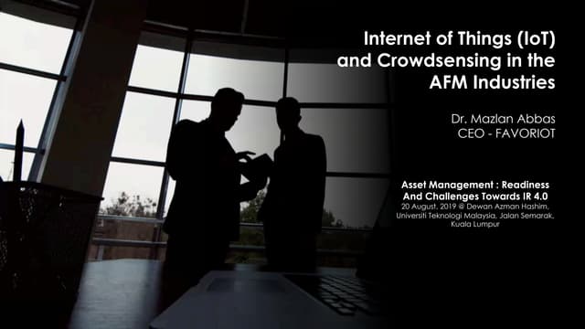 Internet of Things (IoT) and Crowdsensing in the AFM Industries