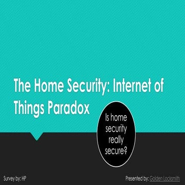 The Internet of things paradox