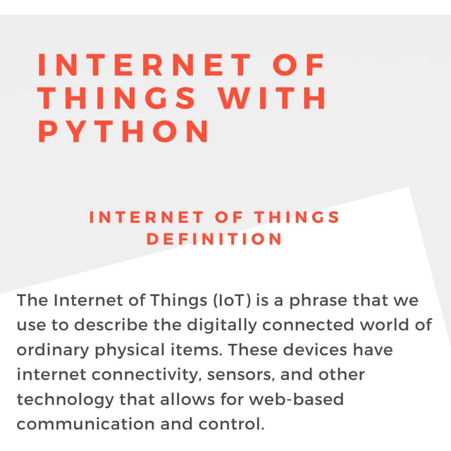 Internet of things with python