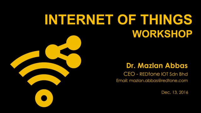 Internet of Things Workshop