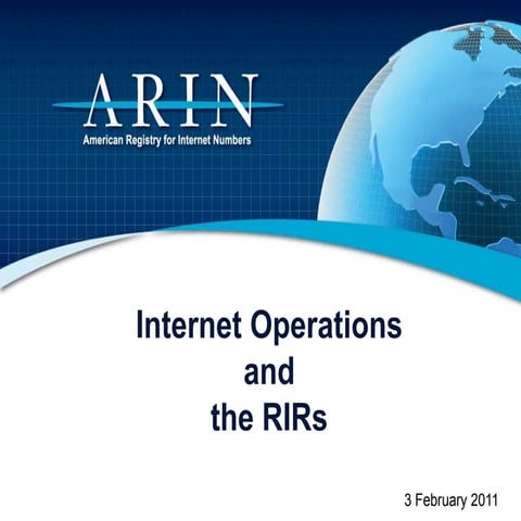 Internet Operations and the RIRs