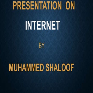 presentation on internet (power point presentation)