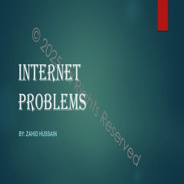 Problems of using the Internet | PPTX