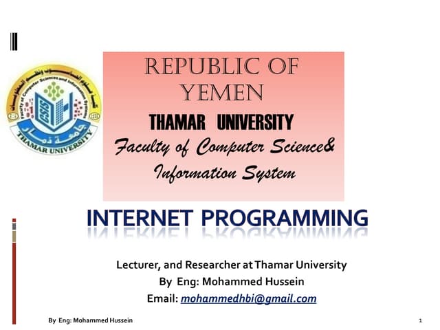 Internet programming lecture 1