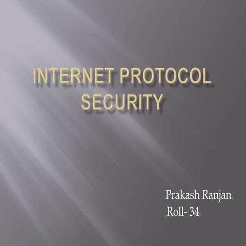 Internet protocol security