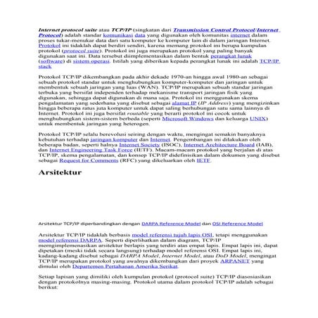 Internet protocol suite atau tcp