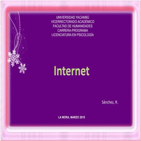 Internet: Usos y Aplicaciones