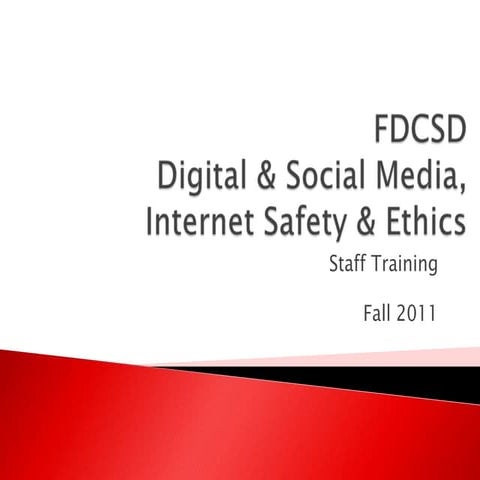 Internet safety and ethics staff training