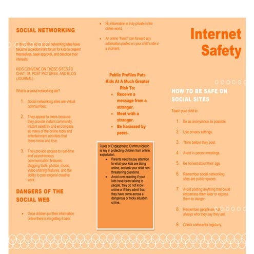 Internet safety brochure