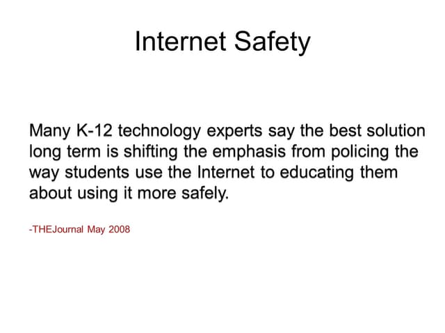 Internet Safety Preso 2010