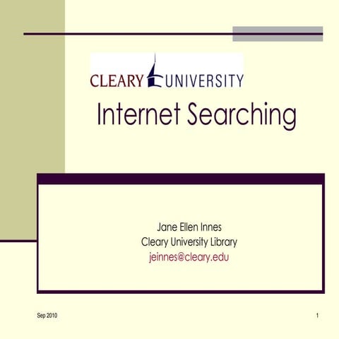 Internet Searching: The Basics