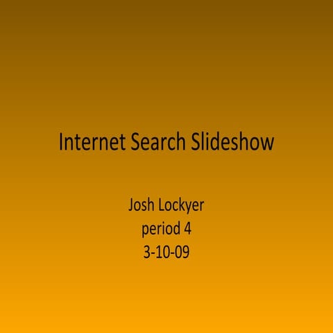 Internet Search Slideshow
