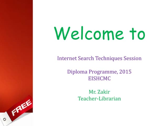 Internet search techniques for K12