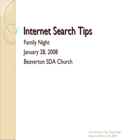 Internet Search Tips