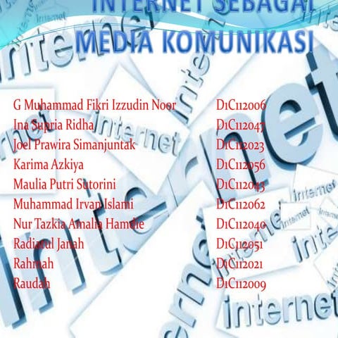 Internet sebagai media komunikasi