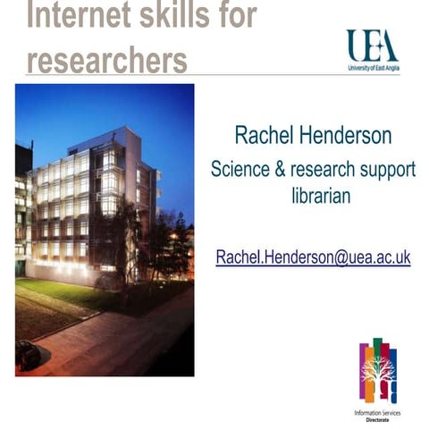 Internet skills for researchers oct11