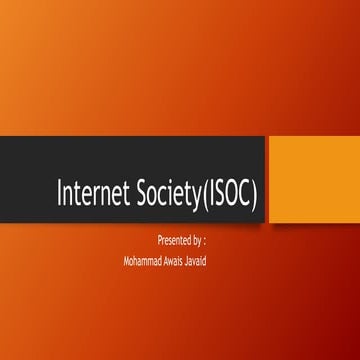 Internet society(isoc) | PPTX