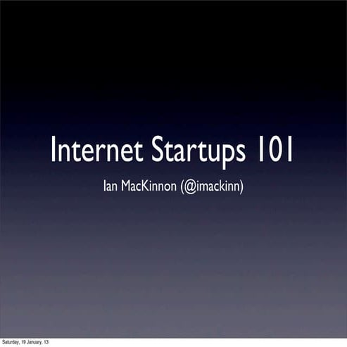 Internet startups101