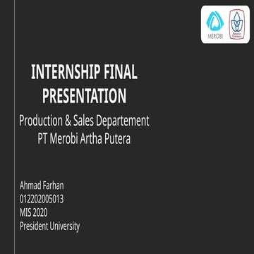 Internship Presentation Guide for student