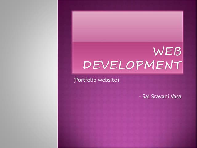Web Development | PPT