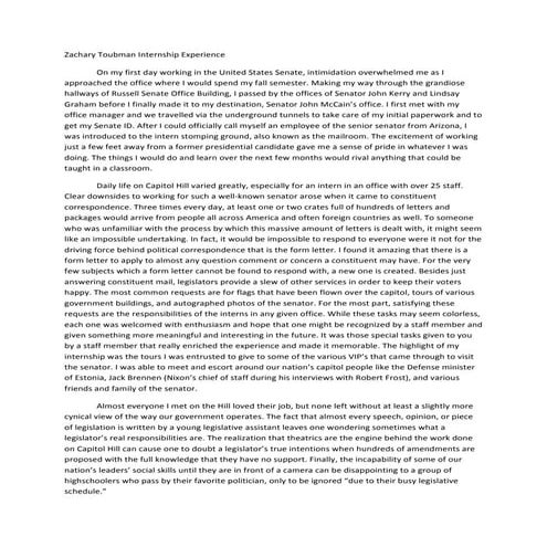 Senate Internship Portfolio | PDF