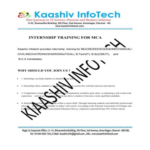 Internship in-chennai-for-mca-template-designing | DOCX