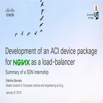 Development of a Cisco ACI device package for NGINX as a Load-Balancer
