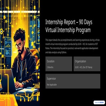 Comprehensive 90-Day Virtual Internship Report on AI Chatbot ...