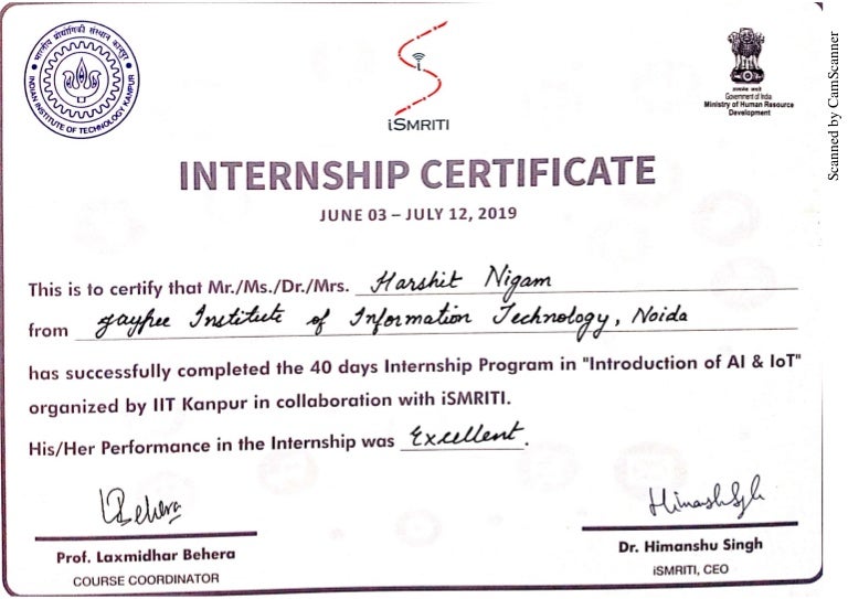 Summer Internship 2019 at IIT Kanpur