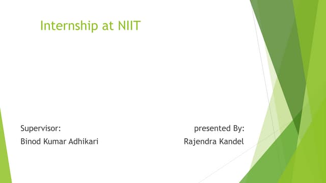 Internship on web development